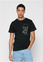 Black T-shirt Skull One Line