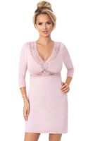 Noční košilka Donna Margo - viskóza Světle růžová 2XL(44)
