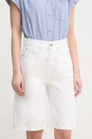 Pepe Jeans Rifľové krátke nohavice Pepe Jeans BERMUDA SHORT UHW WHT