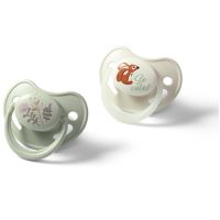 BabyOno Take Care Anatomical Silicone Soothers duda Day & Night 6-18m 2 kos