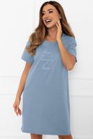 Noční košile Italian Fashion Ksara - bavlna Světle modrá M