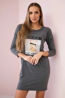 Šaty s potiskem Dream graphite