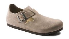 Birkenstock London Suede Leather Regular Fit Beige Unisex - Sandále Birkenstock - Beige - 1010503-9 - Size: 9