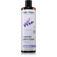 Folk & Flora Lavender пінка для ванни має заспокійливі властивості 400 мл