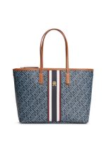 TOMMY HILFIGER Shopper torba 'Monoplay'  morsko plava / opal / konjak / bijela