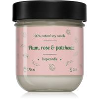 Tropicandle Plum, Rose & Patchouli aроматична свічка 170 мл