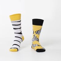 White men's zebra socks