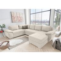 Livetastic SEDACÍ SOUPRAVA, textil, krémová