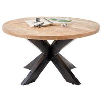 Livetastic KONFERENČNÝ STOLÍK, prírodná farba, čierna, drevo, 80/80/47 cm