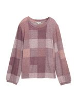 TOM TAILOR Majica  sivkasto ljubičasta (mauve) / ljubičasto crvena / prljavo roza / roza melange