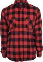 Boys' plaid flannel shirt black/red