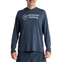 ADVENTER & FISHING UV HOODIE SAND Мъжка функционална UV тениска, тъмносин, размер