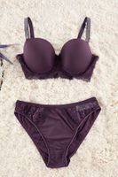 Trendyol Curve Plum Lace Stoned Soft Underwear Sets