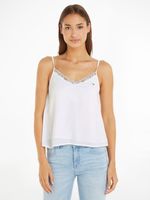 Tommy Jeans Essential Lace Strappy Unterhemd Weiß