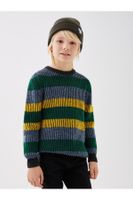 LC Waikiki Crew Neck Color Blocked Long Sleeve Boy's Knitwear Sweater