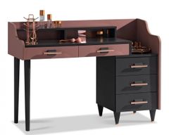 Toaletný stolík/písací stôl khalisa - ružová, čierna