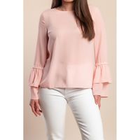 Bluza S Volanima, Svijetlo Ružičasta