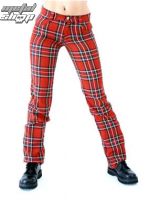 Damenhose Black Pistol - Tartan Rot-Grün - B-1-05-060-04 30