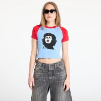 Koszulka PLEASURES She Raglan Baby Tee Blue/ Red M