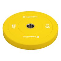Gumový kotouč inSPORTline Bumper Plate Go 15 kg 50 mm