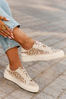 Alacsony Női Sportcipő Leopárdmintás Lee Cooper