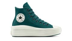Trampki - Converse Chuck Taylor All Star Move Platform Suede Green