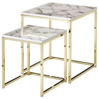 MID.YOU SADA ZASÚVACÍCH STOLÍKOV, zlatá, biela