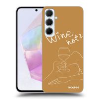 Silikónový čierny obal pre Samsung Galaxy A35 5G A356B - Wine not