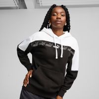 Puma Around The Block Hoodie Damen | Mit Print | Black | Größe: L