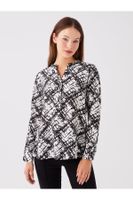 LC Waikiki Loose Collar Patterned Long Sleeve Women's Blouse