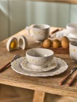 Sinsay - Ceramiczne miseczki z motywem kwiatów 2 pack - biały