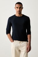 Trussardi tričko s dlhým rukávom pánske bavlnené s elastanom