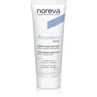 Noreva Aquareva Rich Moisturizing Cream 24h поживний крем для інтенсивного зволоження 40 мл