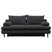 P & B ROZKLÁDACÍ POHOVKA, textil, tmavě šedá