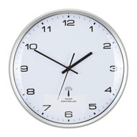 Ambia Home RÁDIOM RIADENÉ HODINY, biela, 33 cm