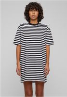 Women's striped dress oversized white/black