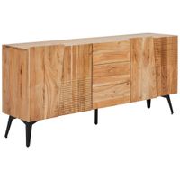 Livetastic ŠIROKÁ KOMODA, akácia, čierna, farba akácie, 170/76/40 cm