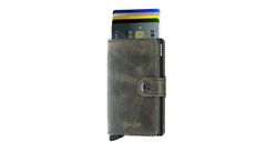 Secrid Miniwallet Vintage Olive-Black Unisex - Peňaženka Secrid - Čierna - MV-OLIVE-BLACK-One-size - Size: One size
