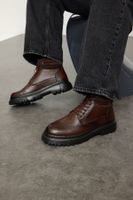 Trendyol Brown Laced Genuine Leather Men's Boots