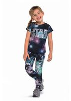 Bas Bleu Girls' leggings ROXI stretchy with a colorful print