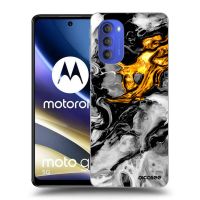Silikónový čierny obal pre Motorola Moto G51 - Black Gold 2