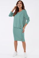 Sukně Italian Fashion Stella Midi - bavlna Mátová S