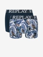 Replay Foliage Boxershorts 2 Stück Blau