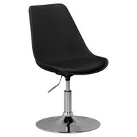 MID.YOU OTOČNÁ STOLIČKA PRE MLÁDEŽ, vzhľad kože, čierna