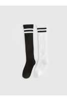 LC Waikiki Lw - Striped Girls Knee High Socks 2-Pack