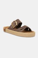Bohonomad papuci espadrile de femei din piele întoarsă Sevilla