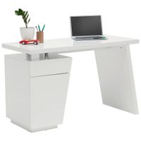 Hom`in PÍSACÍ STÔL, biela, chrómová, 120/55/76 cm