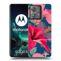 Silikónový prehľadný obal pre Motorola Edge 40 Neo - Hibiscus