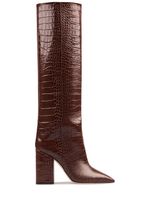 100mm Anja Croco Print Leather Tall Boot