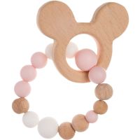 Biberschatz Teether Rosa Maus grizalo 1 kos